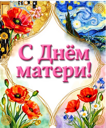 Открытка С днем матери!