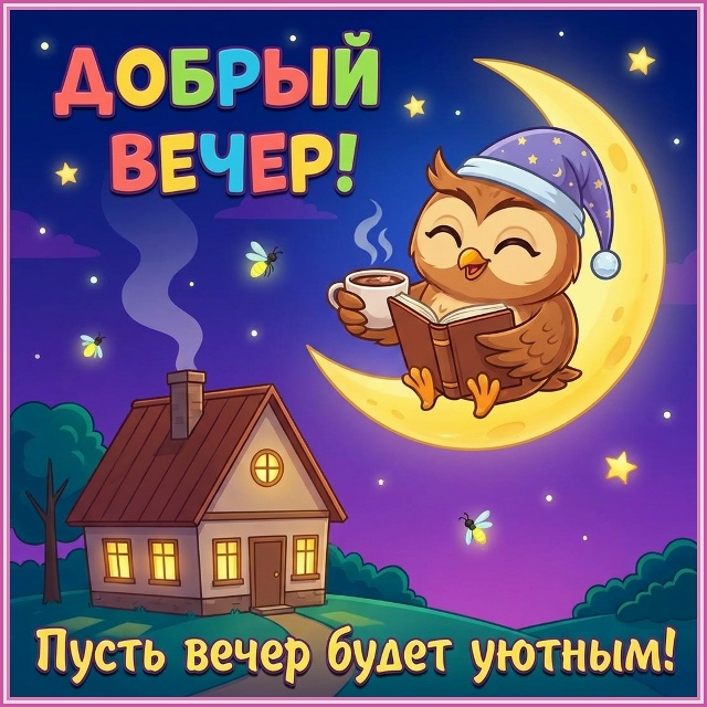 Открытка добрый вечер