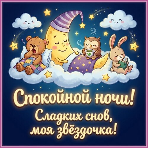 Открытка Спокойной ночи