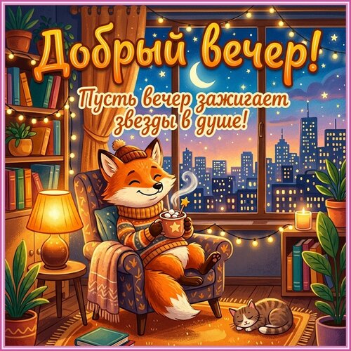 Открытка Добрый вечер