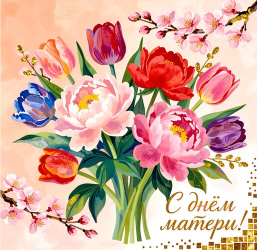 Открытка С днем матери!
