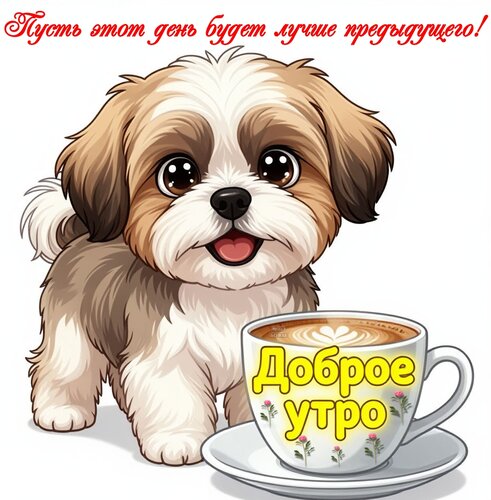 Открытка Доброе утро Пусть этот день будет лучше предыдущего!