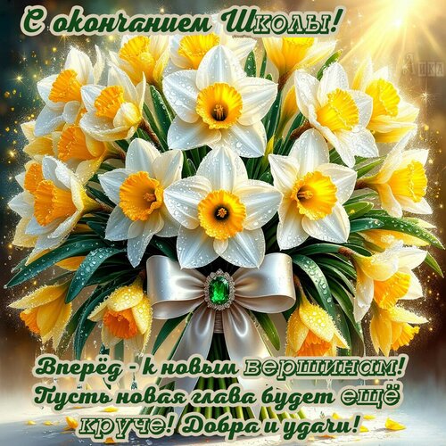 Открытка С окончанием школы