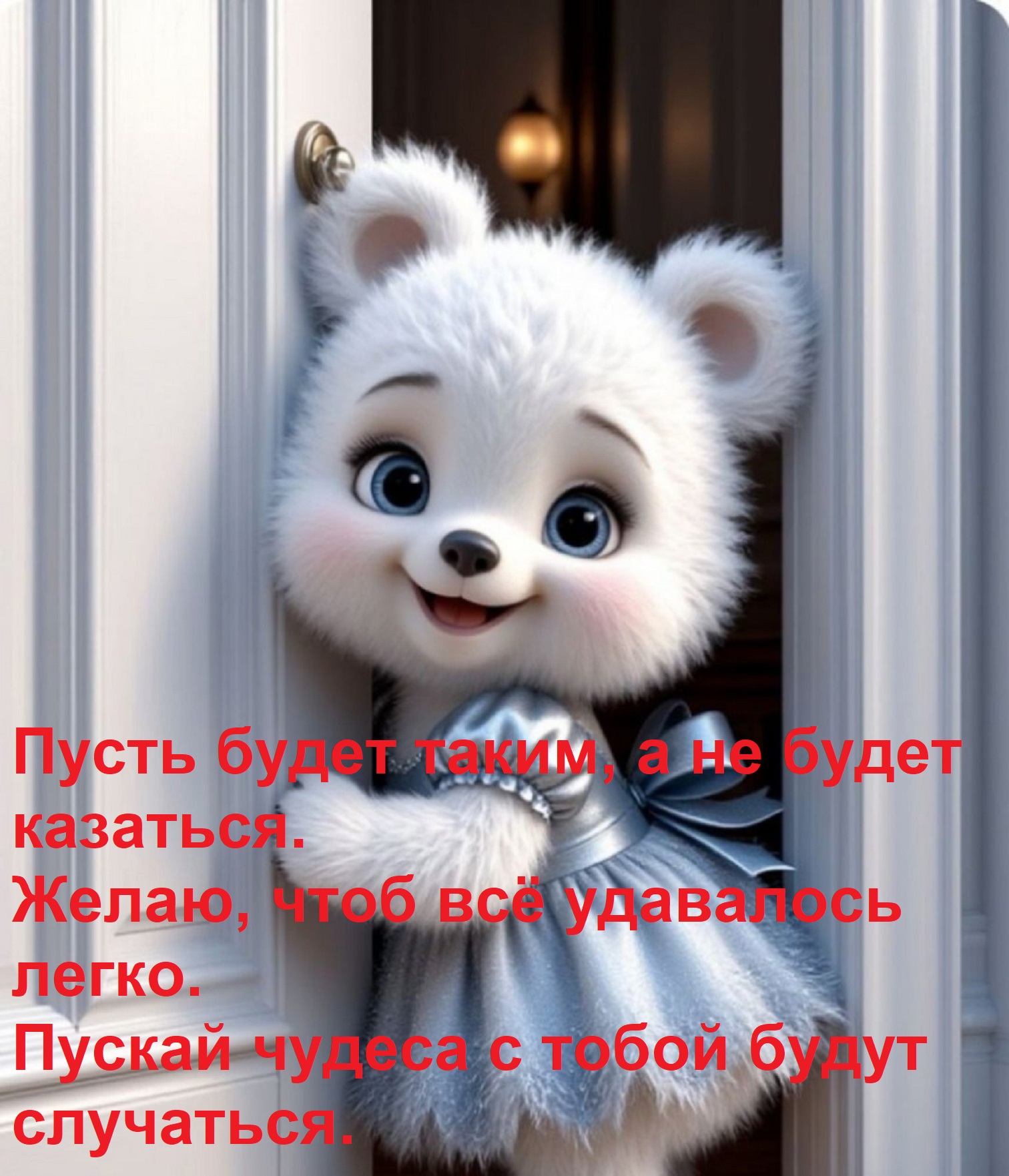 Открытка Желаю хорошего, яркого дня. Пусть будет таким, а не будет казаться. Желаю, чтоб всё удавалось легко.