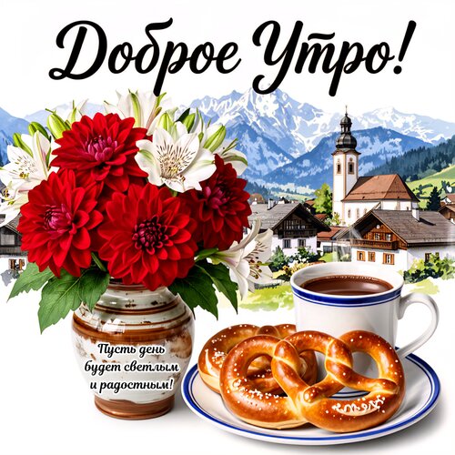 Открытка Доброе утро! Пусть день будет светлым и радостным!