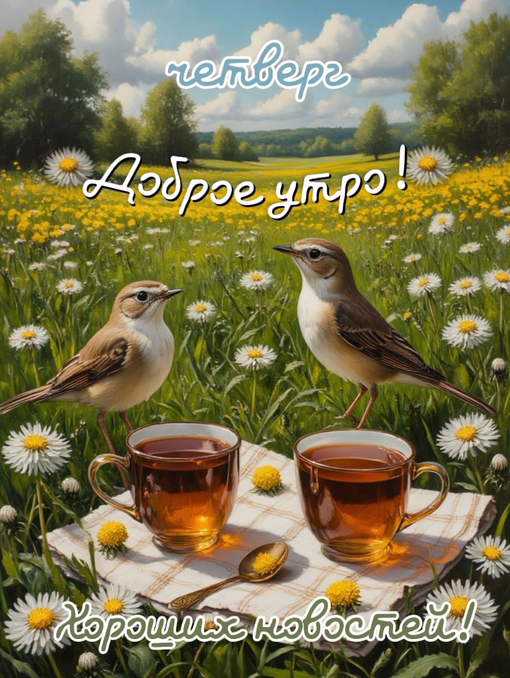 Открытка Четверг Доброе утро!