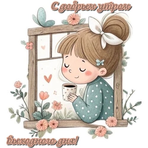 Открытка С добрым утром выходного дня!