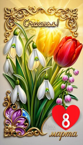 Открытка 8 Марта