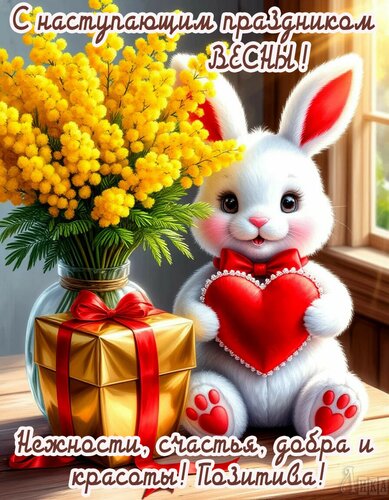 Открытка С наступающим 8 марта