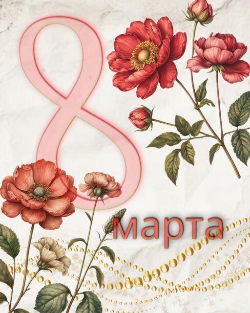 Открытка 8 марта