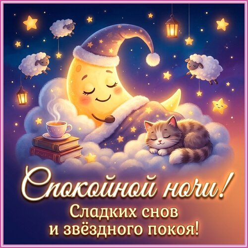 Открытка Спокойной ночи