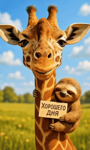 Анимированная открытка Доброго дня. Даже, если всё через опу, делай вид, что так и было задумано.