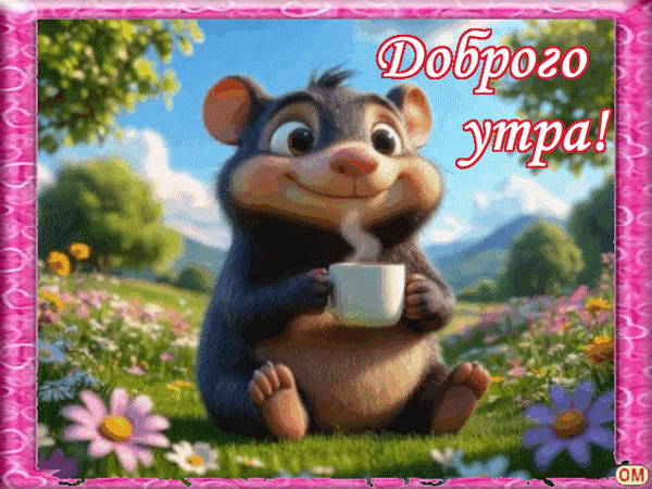 Анимированная открытка доброе утро 9