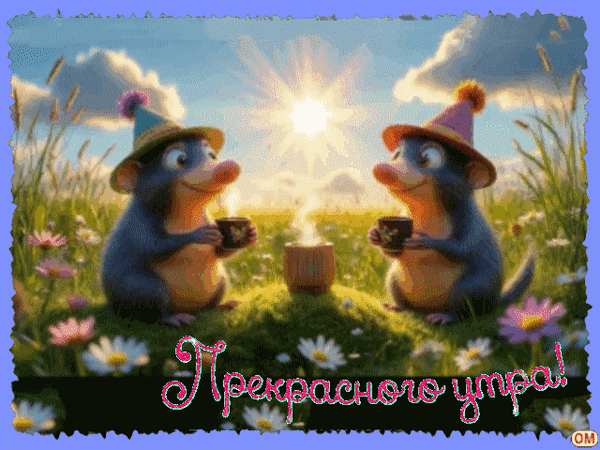 Анимированная открытка доброго утра 11
