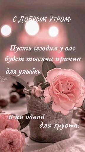 Открытка С добрым утром. Пусть у вас будет тысяча причин для улыбки и ни одной для грусти