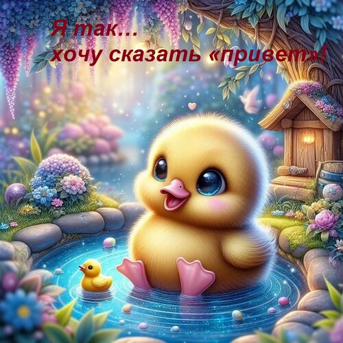 Открытка Я так… хочу сказать «привет»!