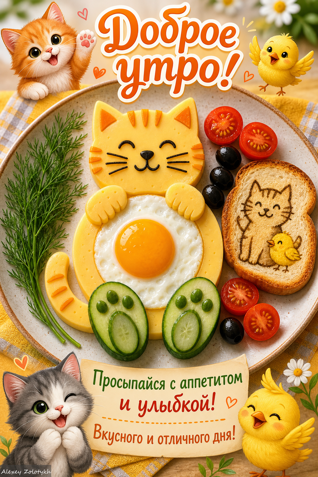 Открытка Доброе утро! Уютного дня и отличного настроения!
