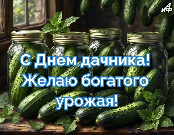 Открытка С днём дачника