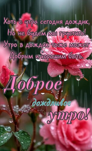 Открытка Хоть с утра сегодня дождик, но не будем мы грустить