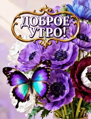 Анимированная открытка Доброе утро