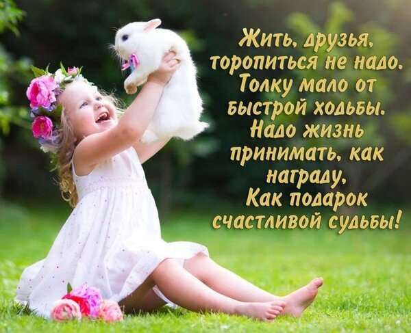 Открытка Жить друзья торопиться не надо