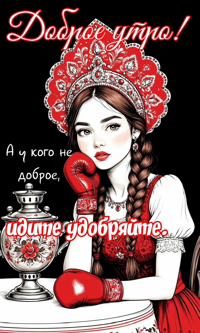 Открытка Доброе утро! А у кого не доброе, идите удобряйте