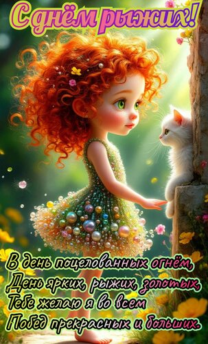 Открытка С днём рыжих.