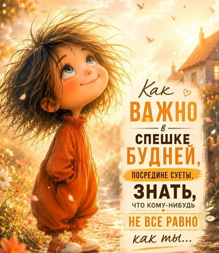 Открытка Как важно в спешке будней