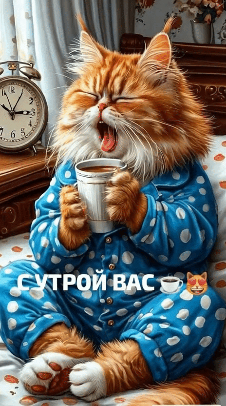 Анимированная открытка С утрой вас