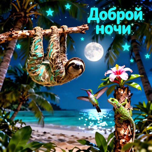 Открытка Доброй ночи