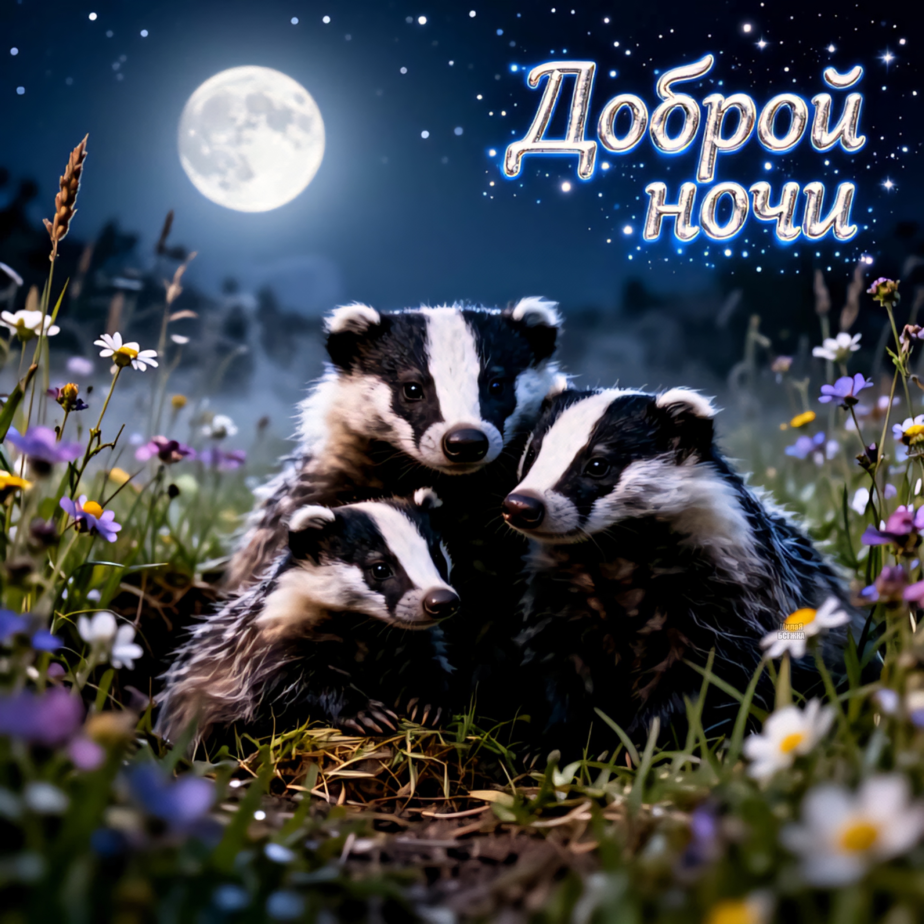 Открытка Доброй ночи