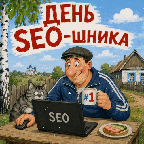Анимированная открытка День SEO - шника