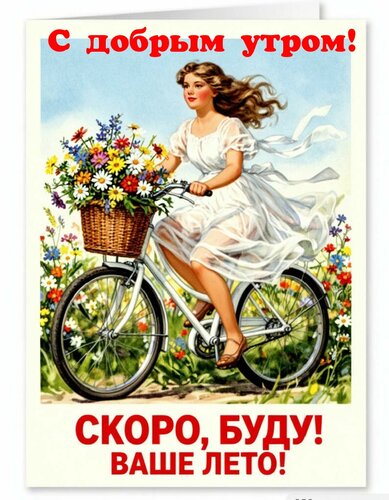 Открытка С добрым утром. Скоро буду, ваше лето