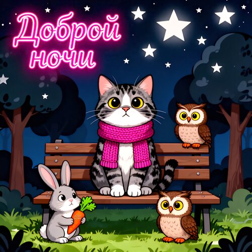 Открытка Доброй ночи