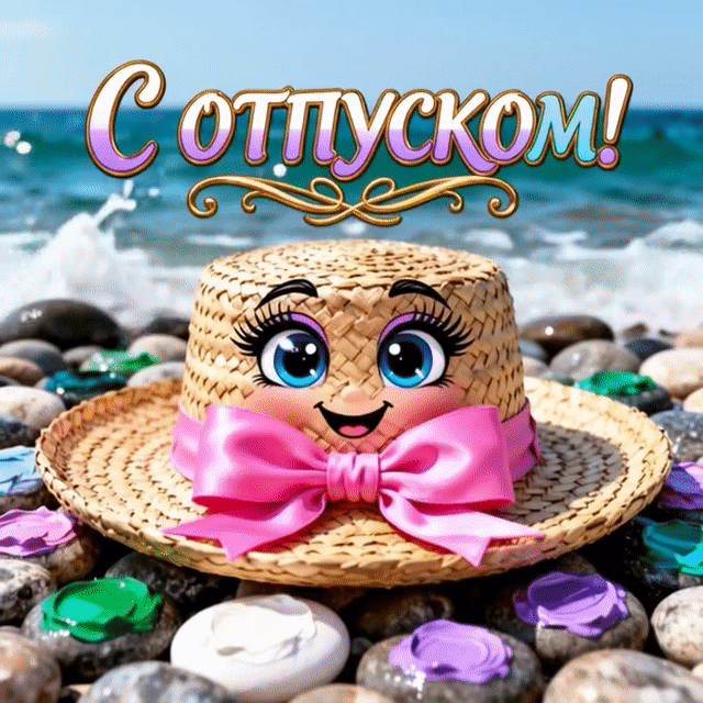 Анимированная открытка Отпуск