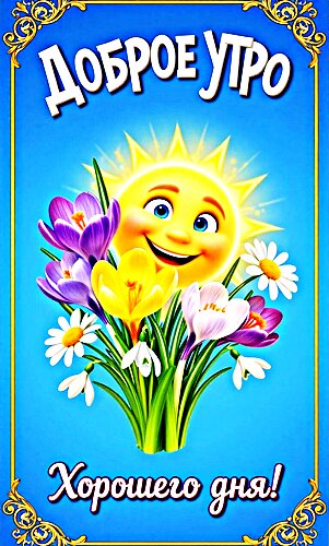 Открытка ДОБРОЕ УТРО! ХОРОШЕГО ДНЯ!