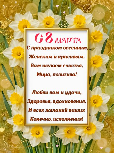 Открытка С днем 8 марта