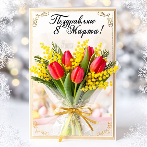 Открытка С 8 Марта