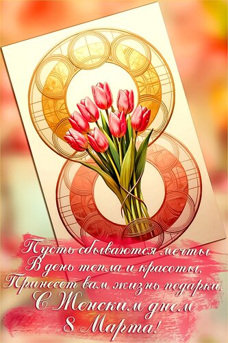 Открытка С днем 8 марта