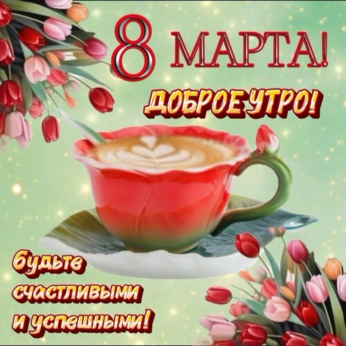 Открытка 8 марта! Добрле утро?