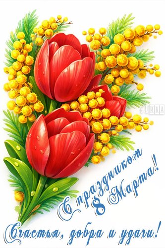 Открытка С 8 Марта
