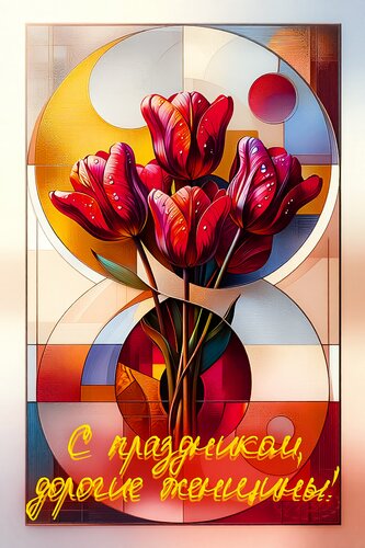Открытка С днем 8 марта
