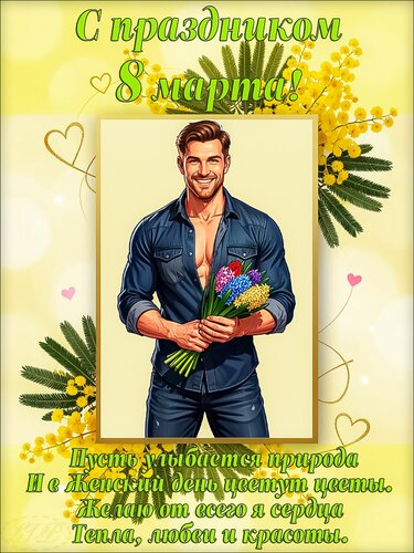 Открытка С днем 8 марта