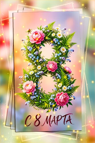 Открытка С днем 8 марта