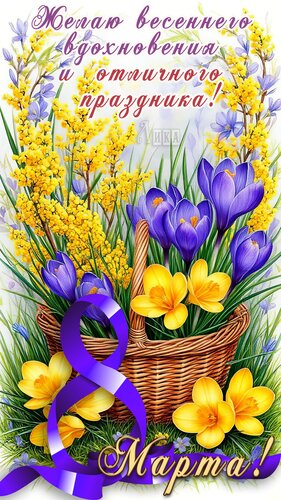 Открытка С 8 Марта
