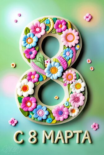 Открытка С днем 8 марта