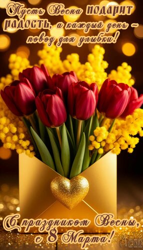 Открытка С 8 Марта