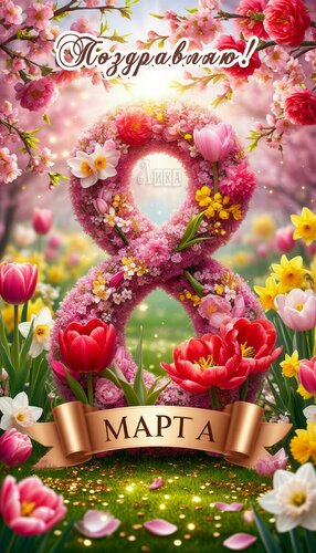Открытка 8 Марта