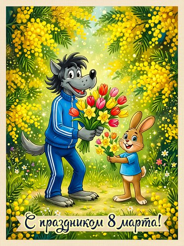 Открытка С днем 8 марта