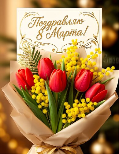 Открытка С 8 Марта